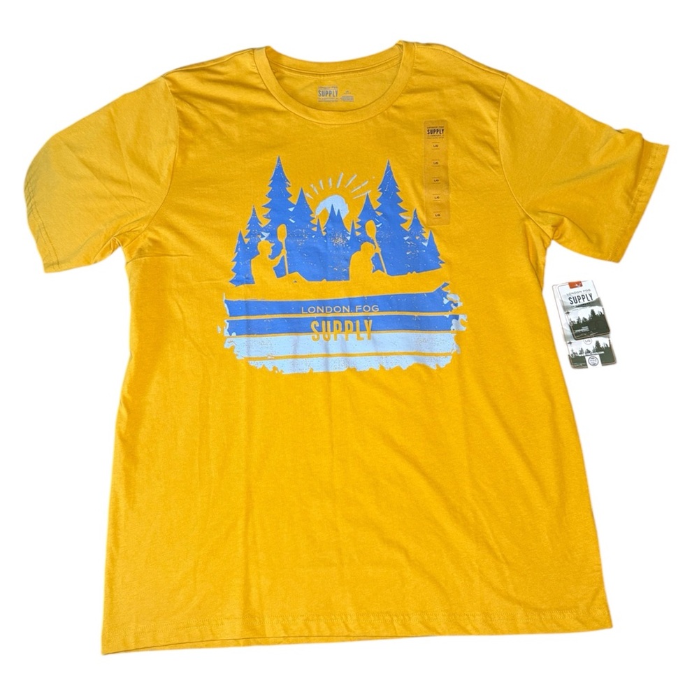 London Fog Yellow/Mustard Graphic T-Shirt Medium or Large 🆕